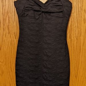Black with black flower dress
